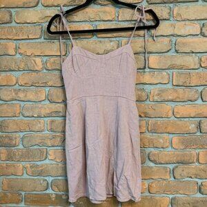 Aeropostale Mini Dress Women Size XS Pink Tie Strap Smocked Back Casual Sundress